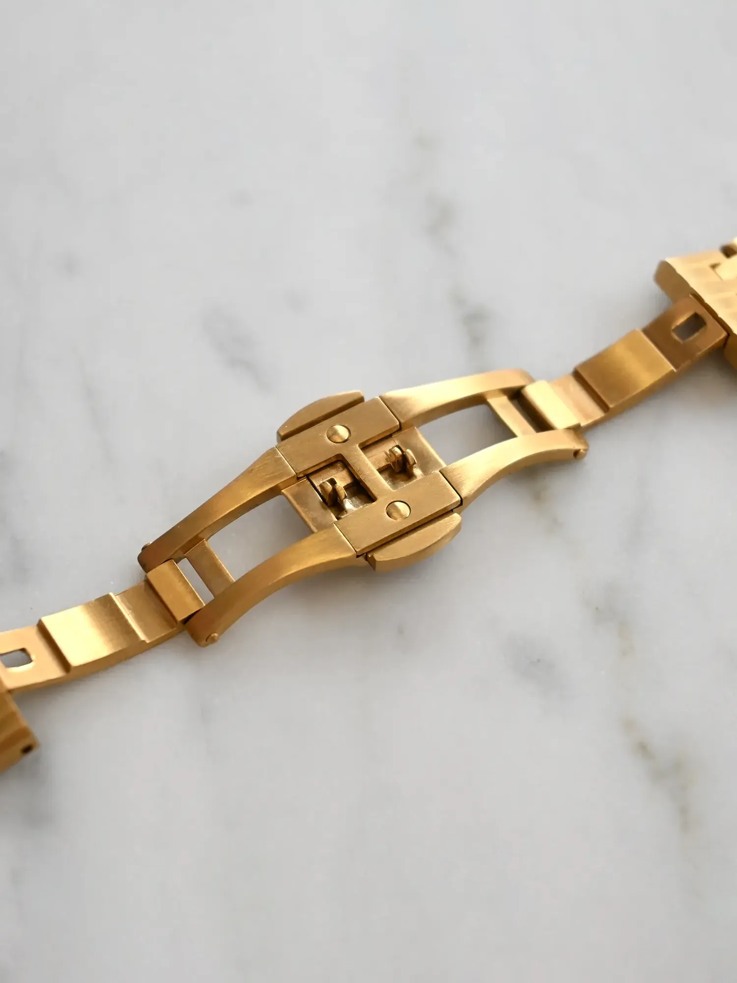 BRACELET ACIER - MAILLE OR - Image 4