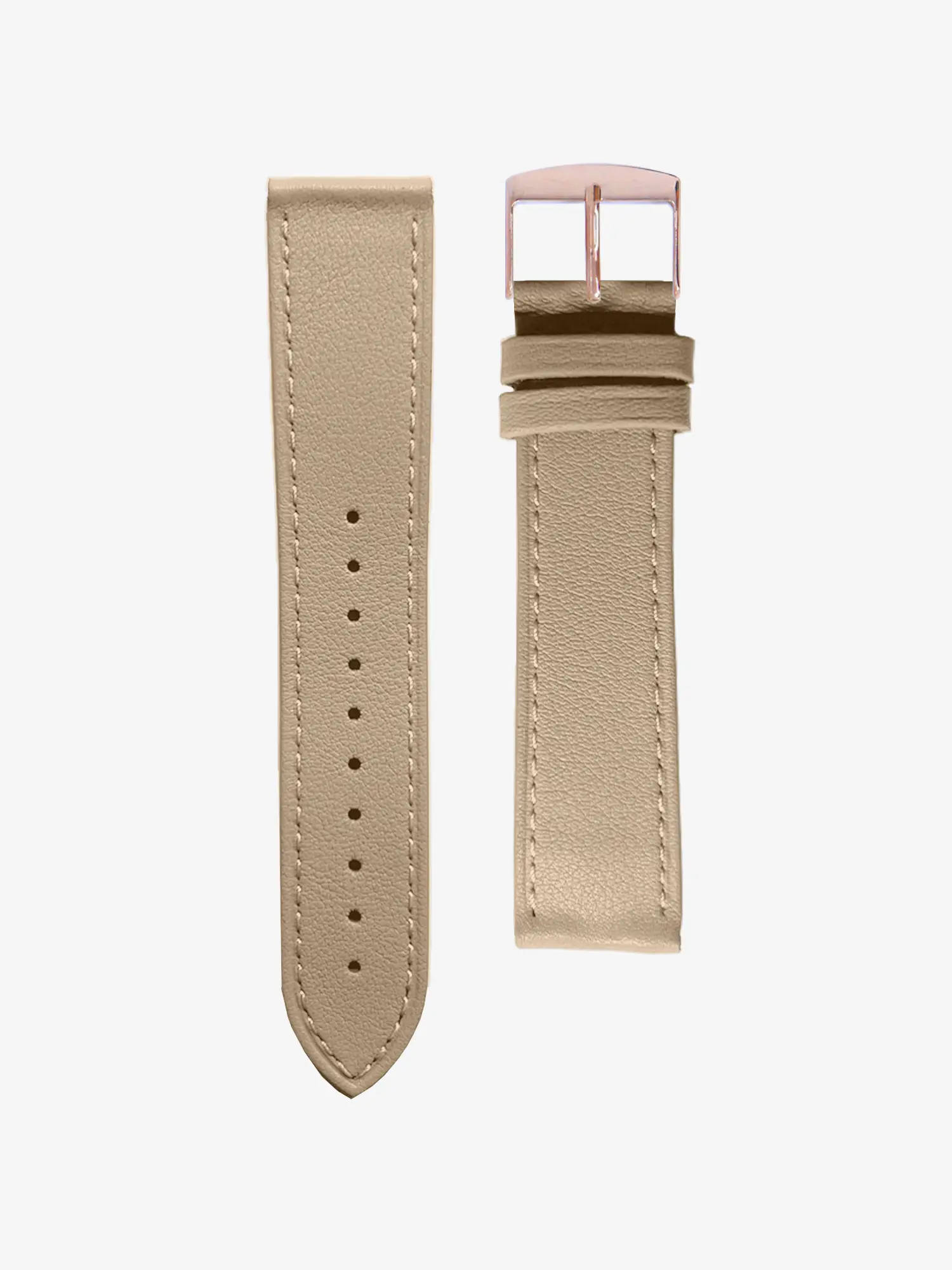 BRACELET CUIR - BEIGE SABLE SURPIQUÉ - Image 5