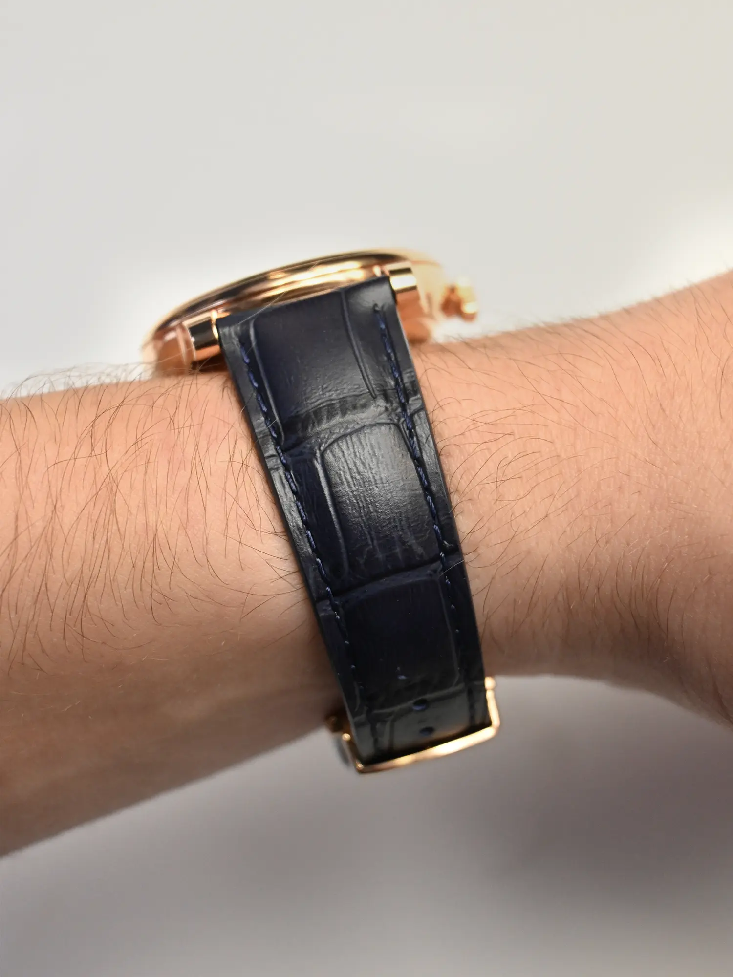 BRACELET CUIR - BLEU CROCODILE - Image 2