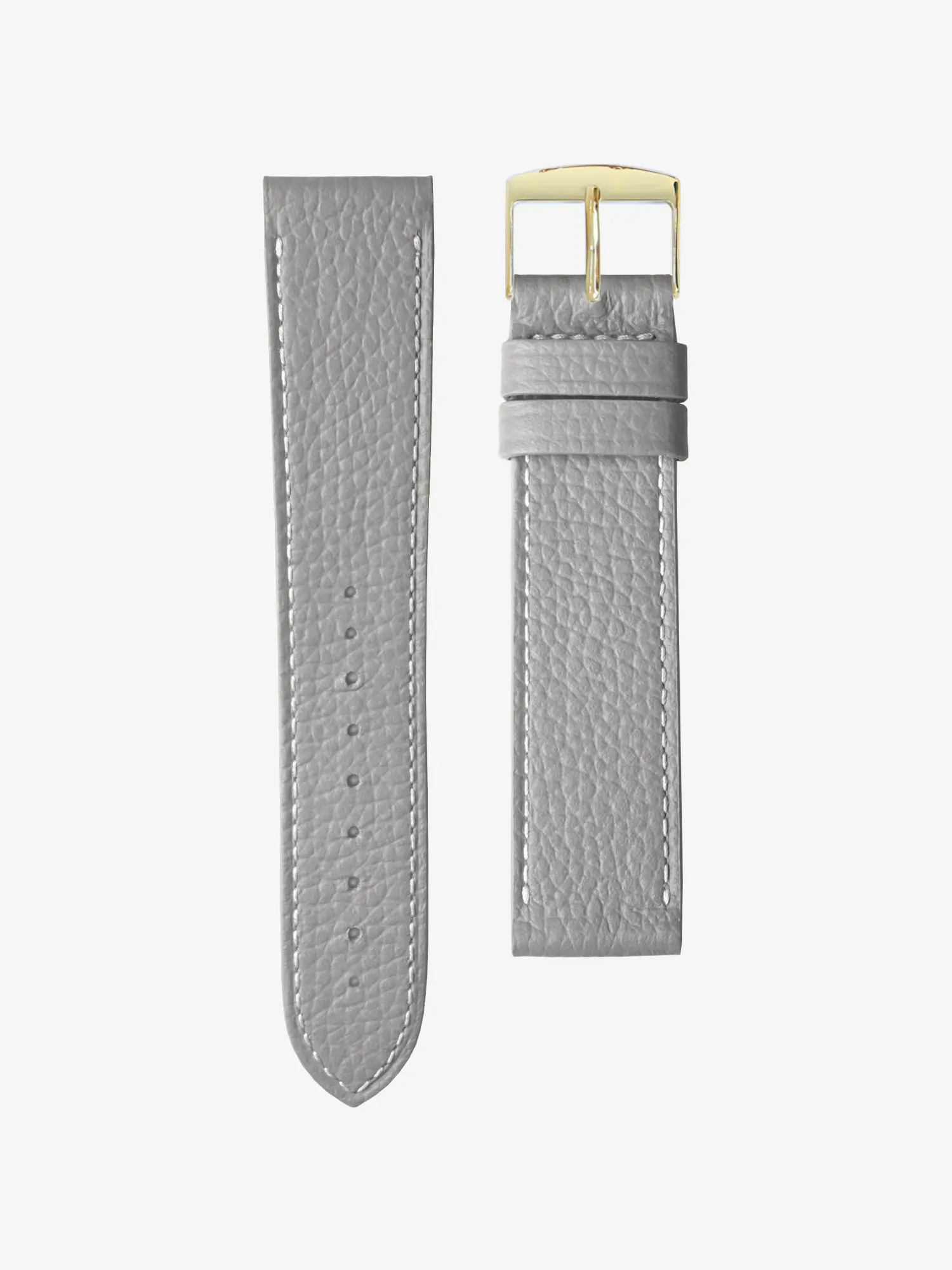 BRACELET CUIR - GRIS PERLE SURPIQUÉ - Image 2