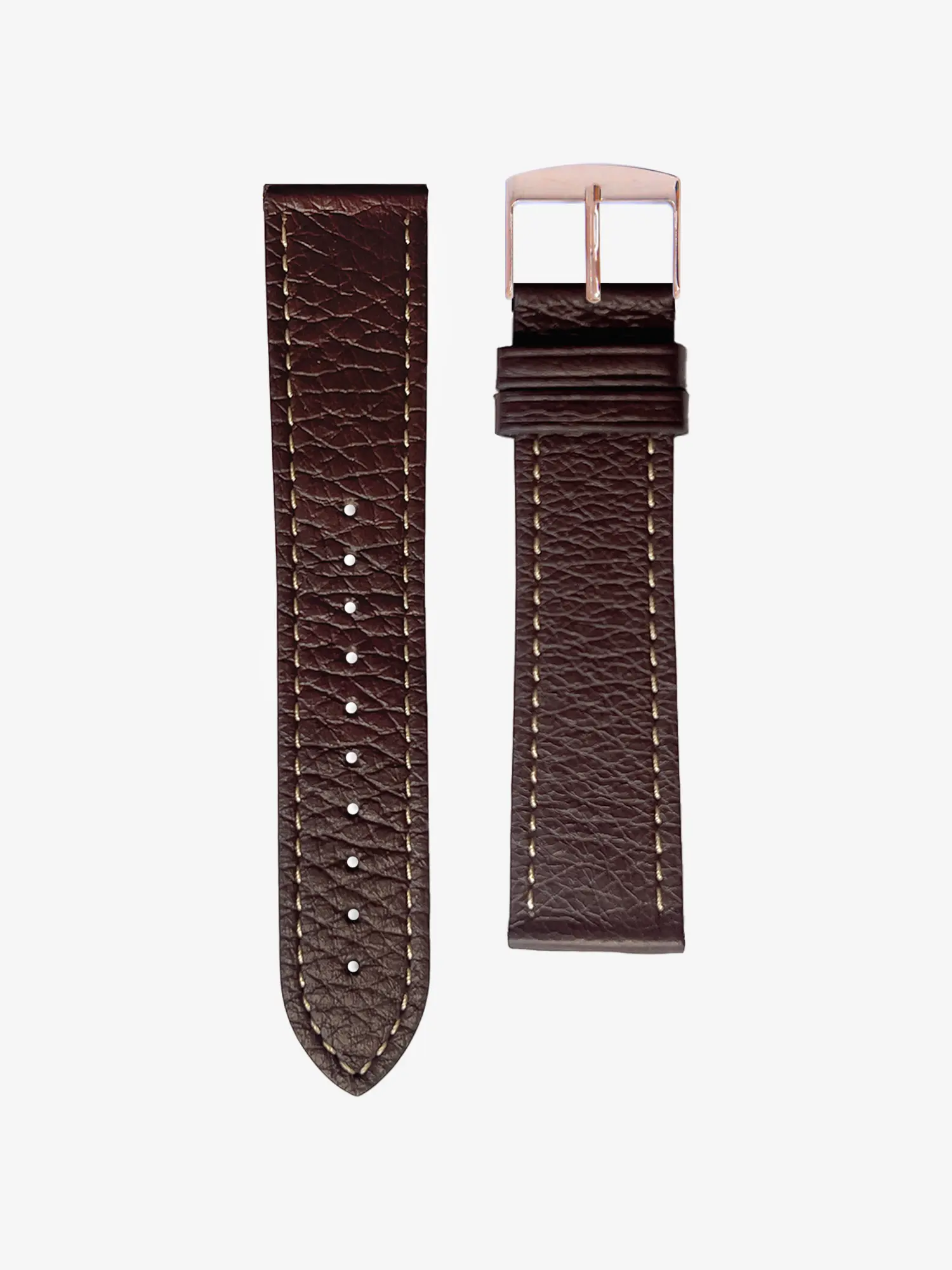 BRACELET CUIR - MARRON CHOCOLAT GRAINÉ - Image 4