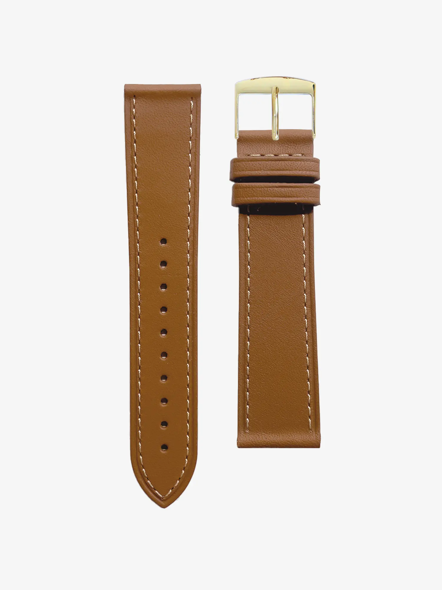 BRACELET CUIR - MARRON HAVANE SURPIQUÉ - Image 4