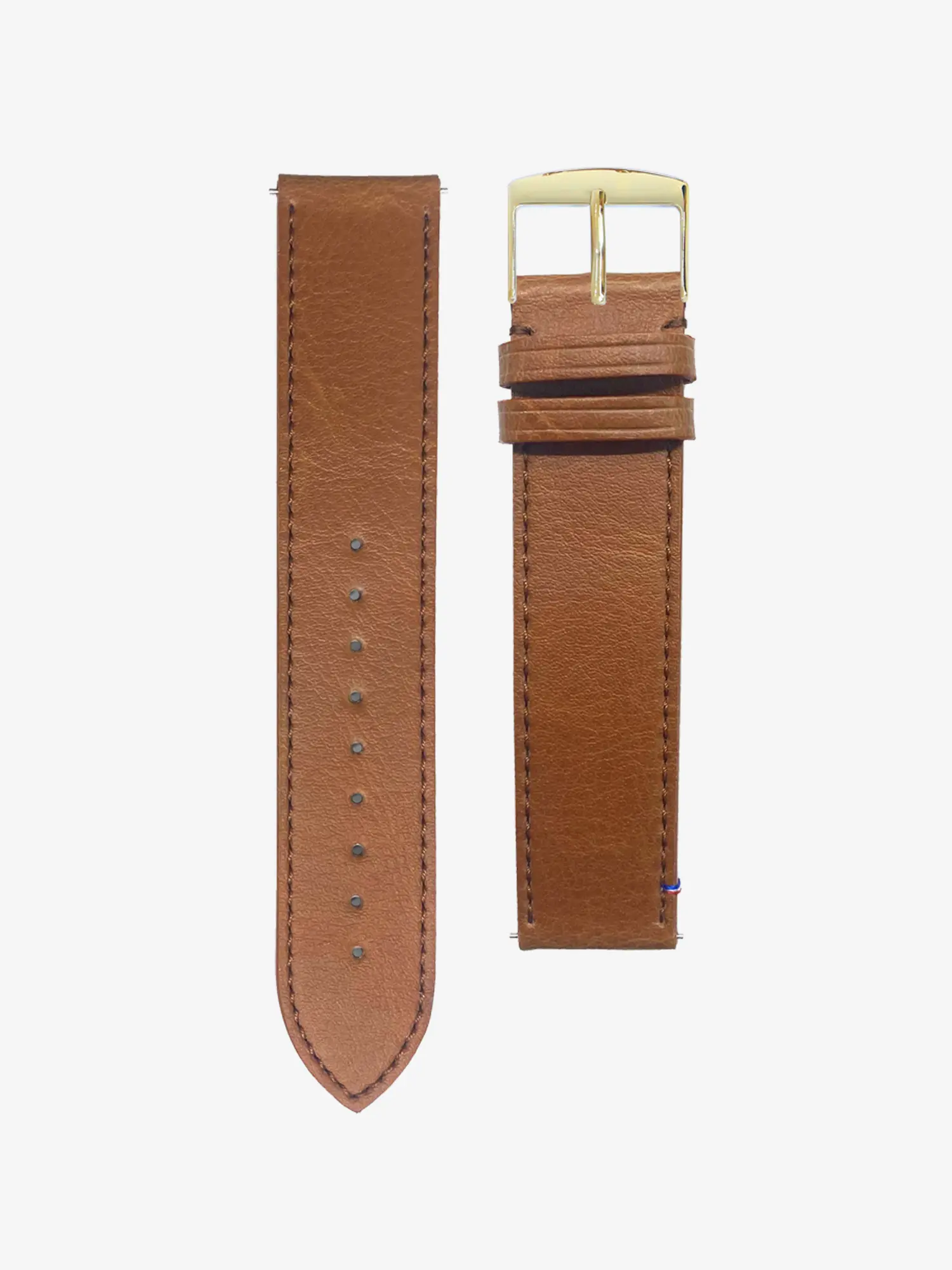 BRACELET CUIR VEGAN - MARRON SURPIQUÉ MADE IN FRANCE - Image 9