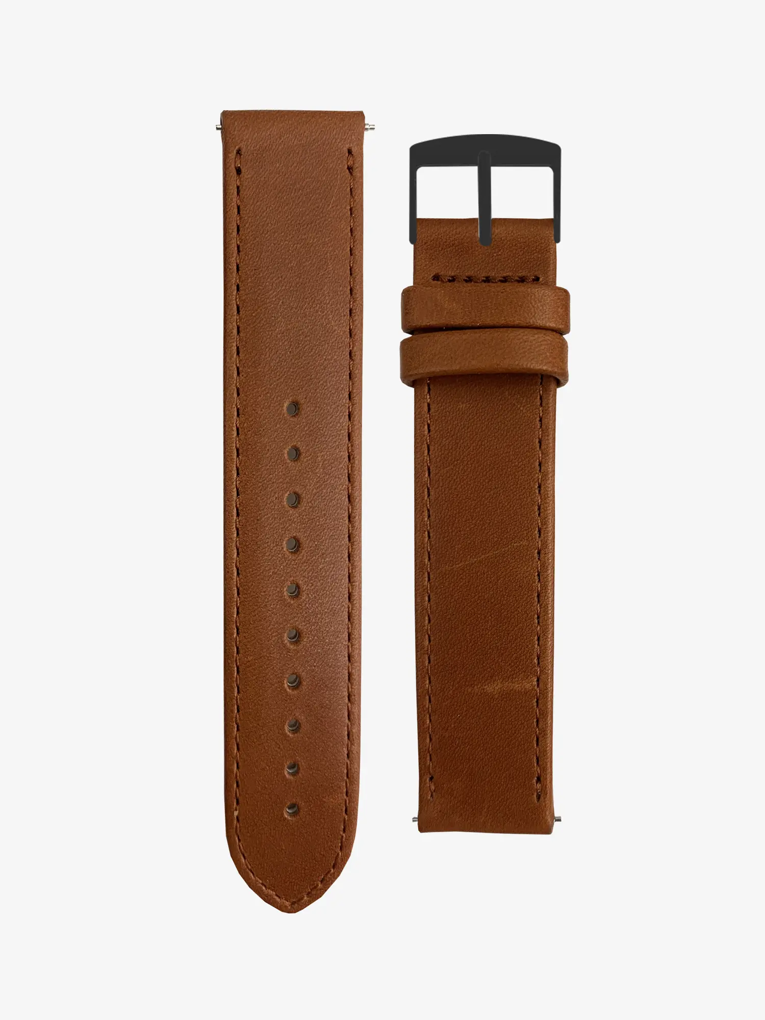 BRACELET CUIR XL - MARRON HAVANE SURPIQUÉ - Image 4
